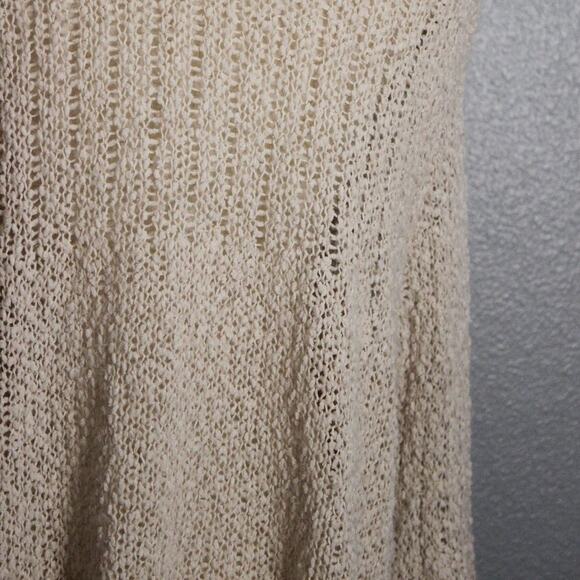 Knox Rose Fuzzy Cardigan Sweater Open Front Beige/Off White Size S - Picture 6 of 8